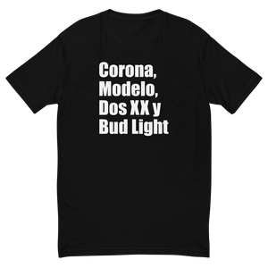 Mexican Beers Tee White Letters