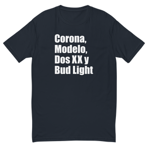 Mexican Beers Tee White Letters