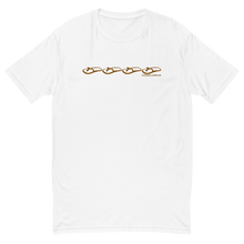 Load image into Gallery viewer, Chanclawear Brown Logo Stripe Mens Tee