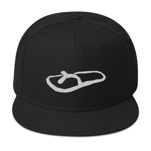 Chancla Icon Black Snapback Hat