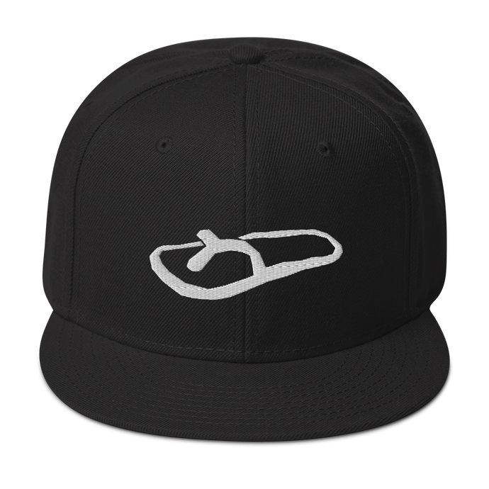 Chancla Icon Black Snapback Hat